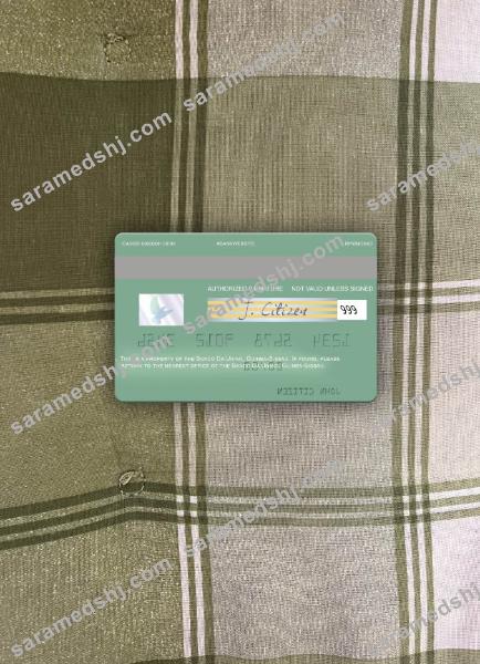 Guinea Bissau Banco Da Uniao visa debit card photolook back